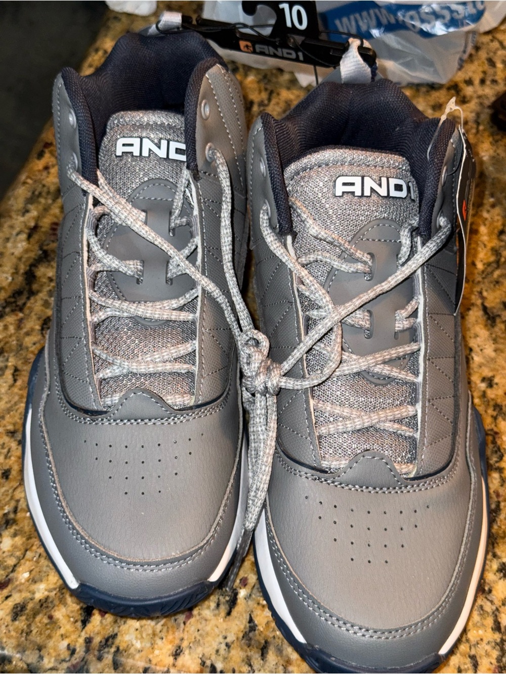 And1 Gray and Navy Men's Athletic Sneakers